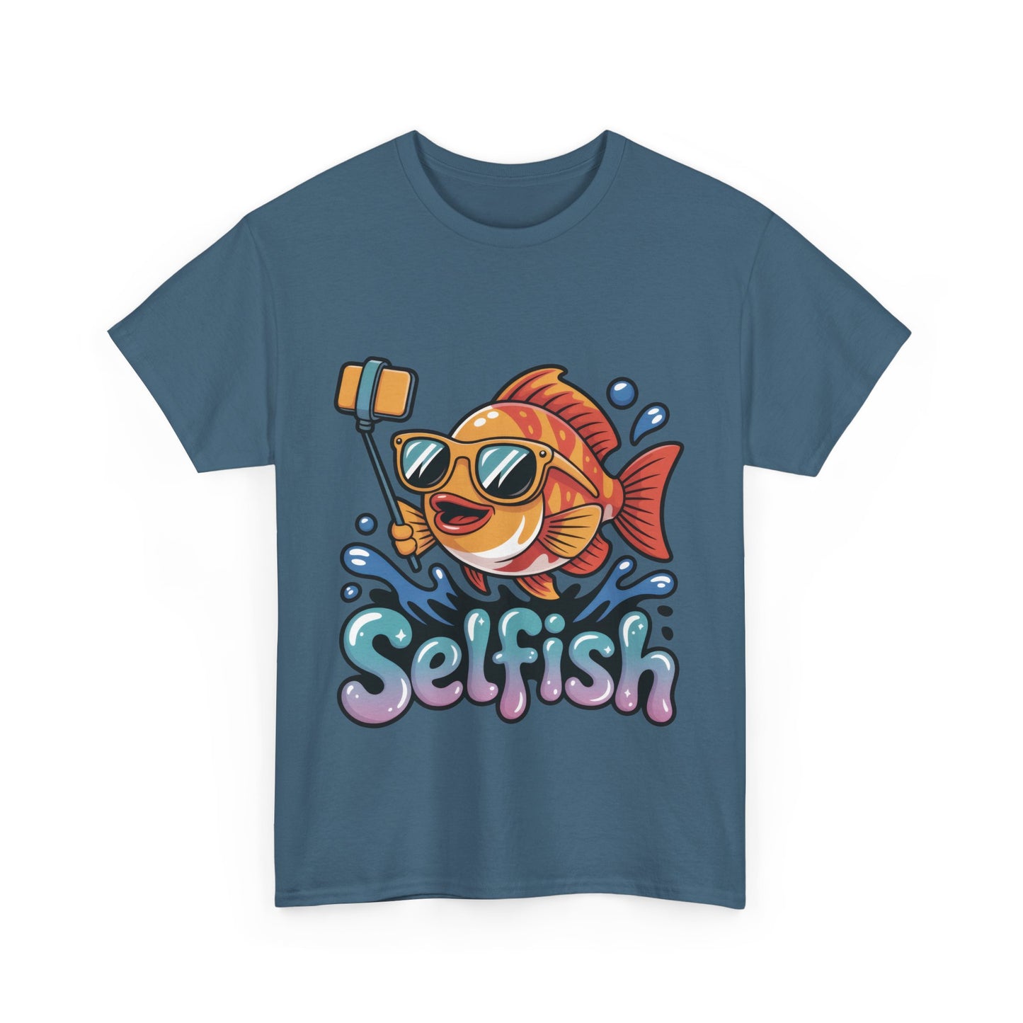 Funny Selfie Fish Graphic Womens T-Shirt, Playful Pun Gift for Her, Summer Vibes, Unique Beach Shirt, Outdoor Adventures