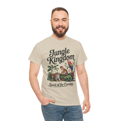 Mens Jungle Kingdom Tee - Nature Lover T-Shirt, Animal Graphic Tee, Eco-Friendly Gift, Summer Fashion, Adventure Outfit