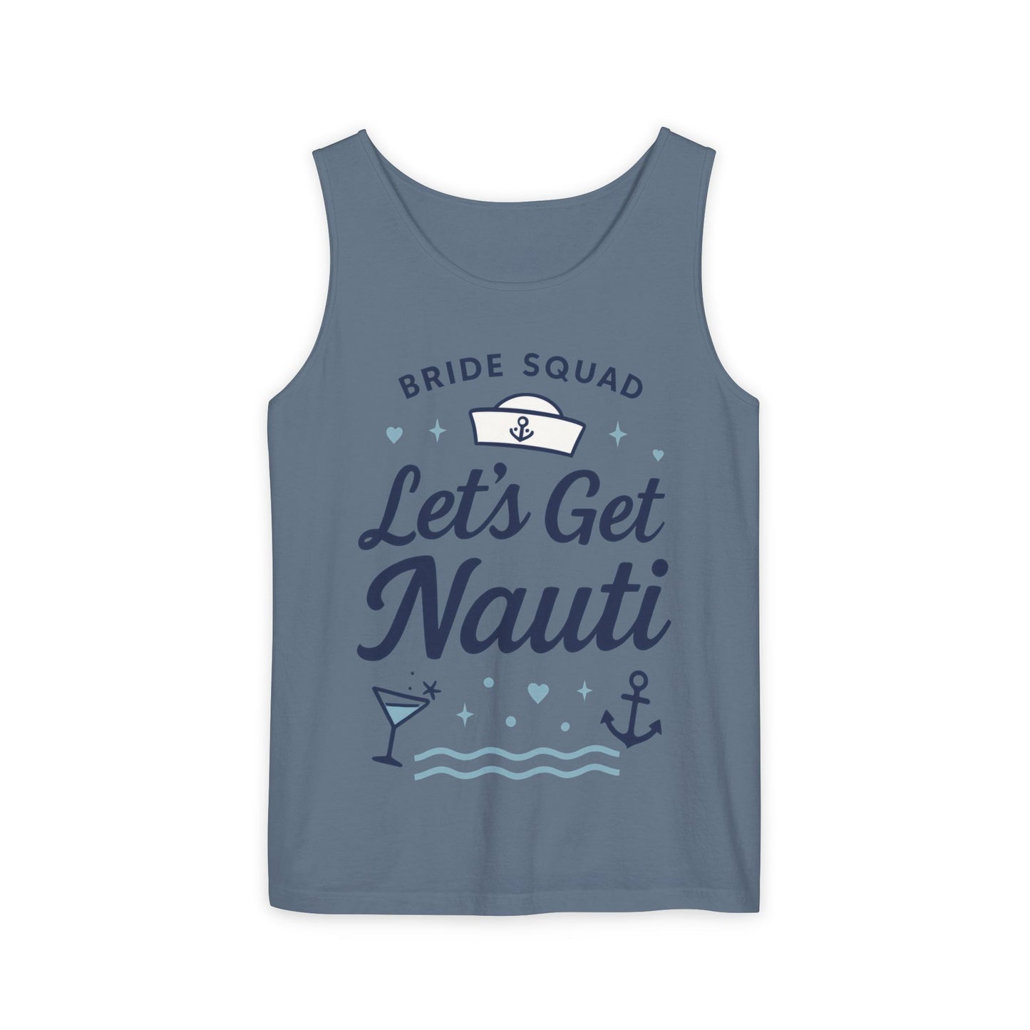 Lets Get Nauti Tank Top, Nautical Bachelorette Party Tee, Bride Squad Gift, Bridesmaid Hen Party Top, Fun Nautical Wedding Shirt