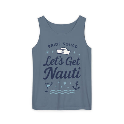 Lets Get Nauti Tank Top, Nautical Bachelorette Party Tee, Bride Squad Gift, Bridesmaid Hen Party Top, Fun Nautical Wedding Shirt