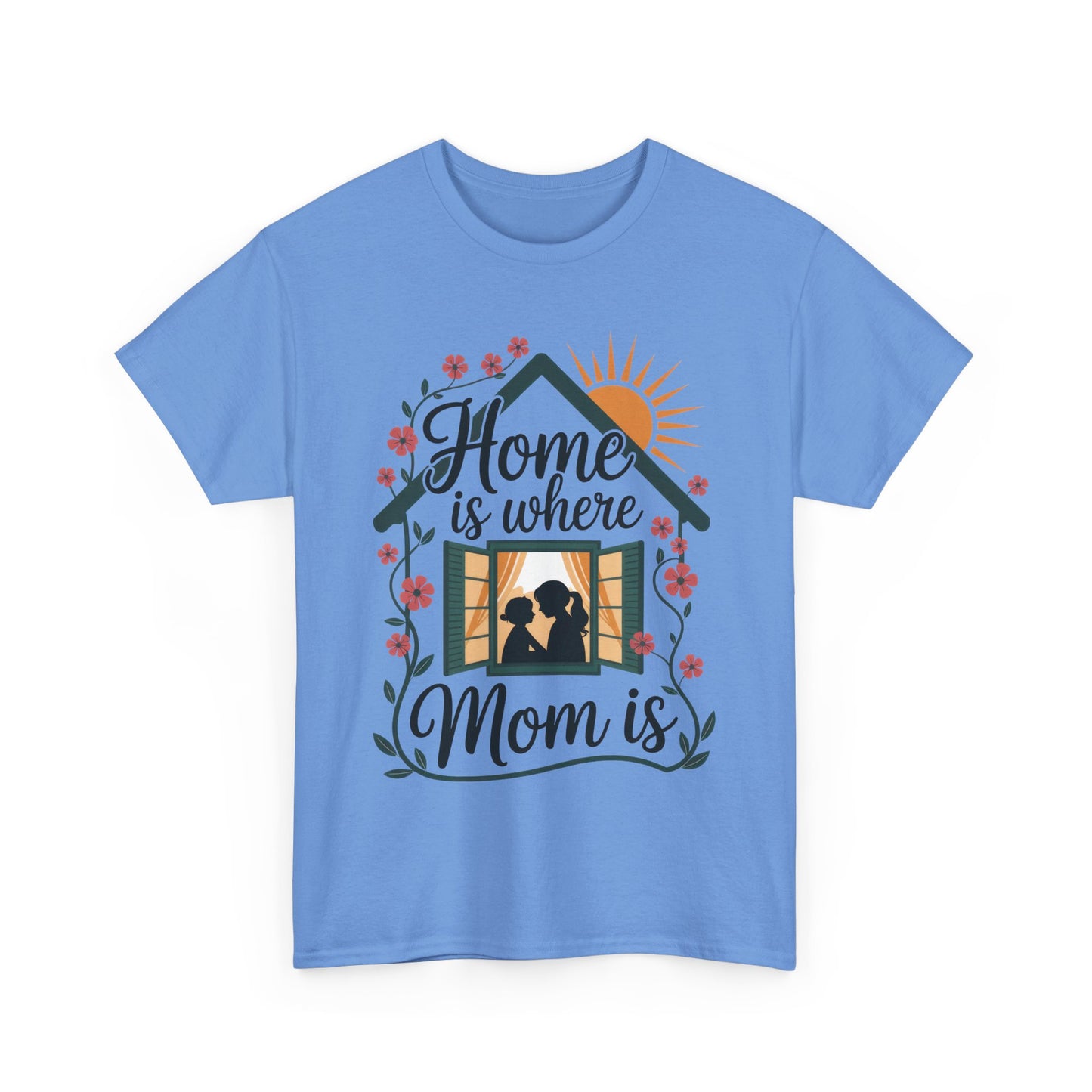 Home Is Where Mom Is T-Shirt, Mother's Day Cotton Tee, Cute Family Gift for Mom, Sentimental Mom Shirt for Her, mother's day Gift