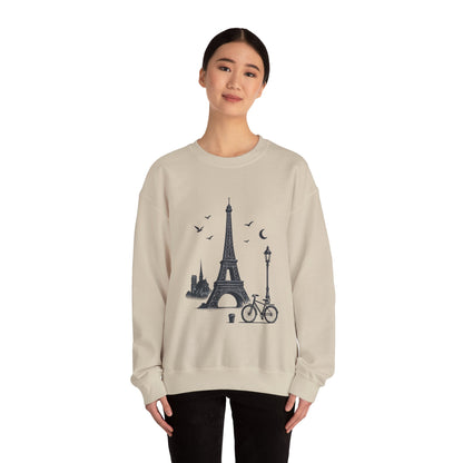 Vintage Parisian Crewneck Sweatshirt, Eiffel Tower Sweater, Cozy Travel Gift, Unisex Fashion, Casual Paris Sweatshirt