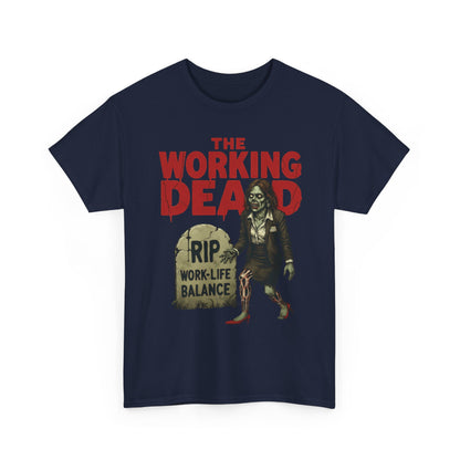 The Working Dead Women's Shirt, Funny Work Life Balance Zombie Tee, RIP Work Shirt, Halloween Office Humor, Overworked Shirt