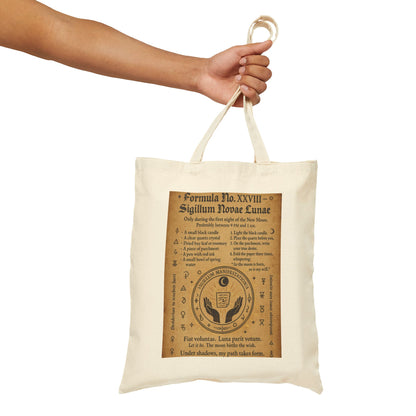 New Moon Ritual Spell Page, Moon Phase Magic, Mystical Grimoire Design, Witchy Bag, Witchy Gift, Mystical, Boho Tote Bag