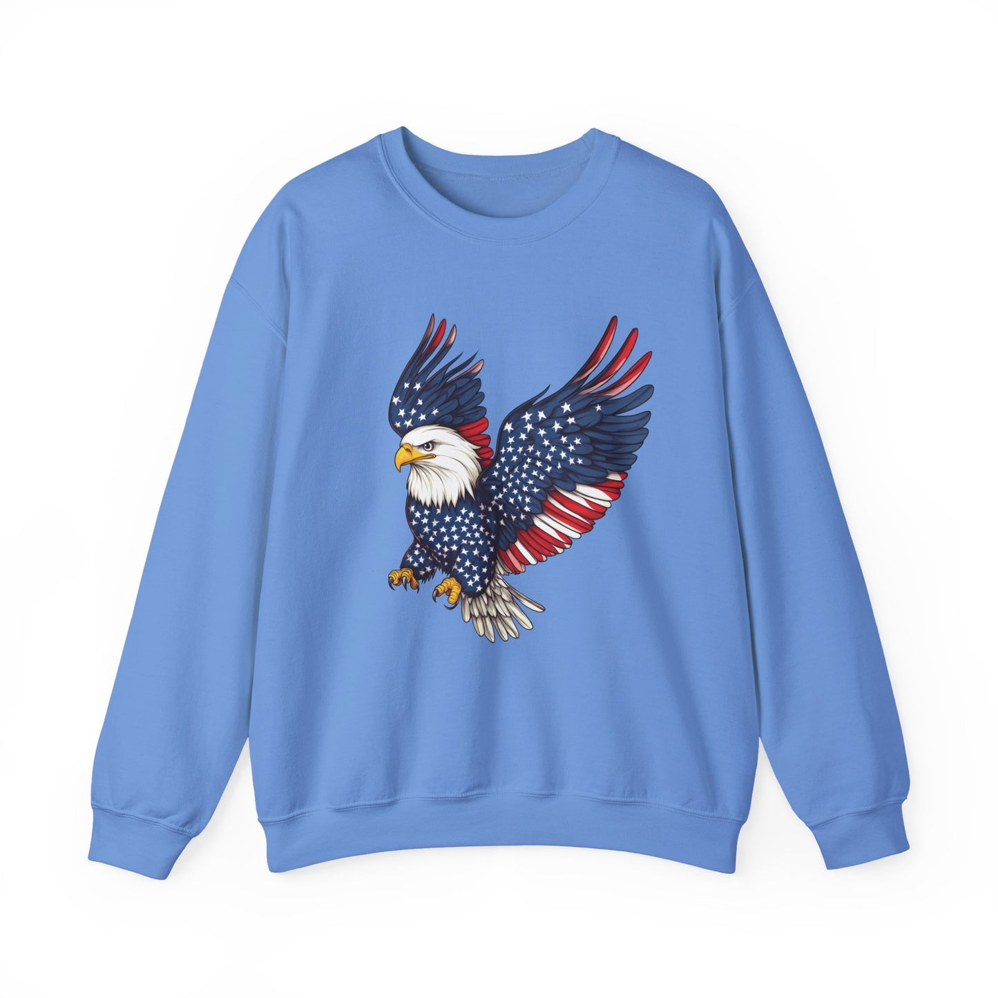 Patriotic Eagle Sweatshirt, Unisex Crewneck, USA Pride Apparel, Cozy Everyday Wear, Perfect for Independence Day, Gift for Patriots