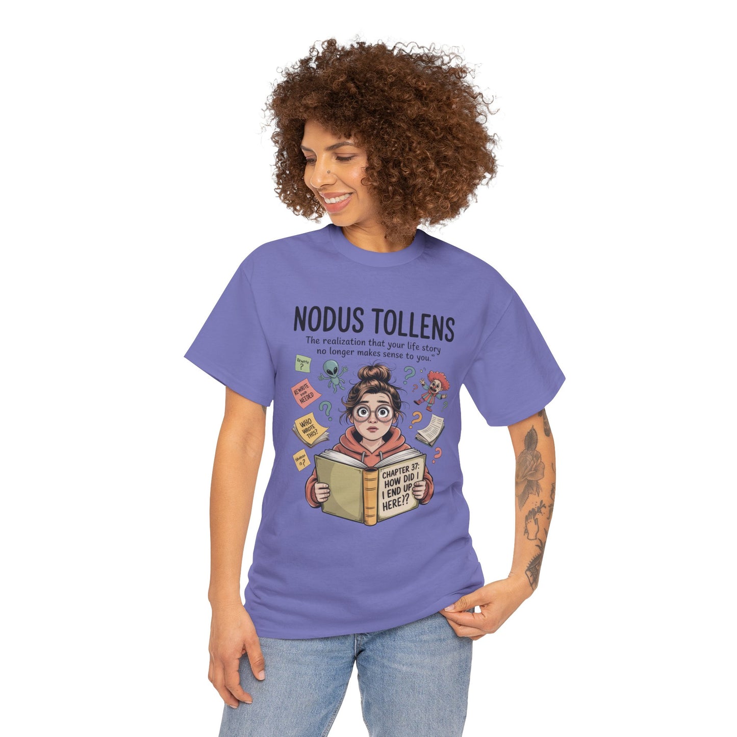 Nodus Tollens Tee, Women's Heavy Cotton Shirt, Latin Words, Moods & Modes, Self-Awareness, Personal Development