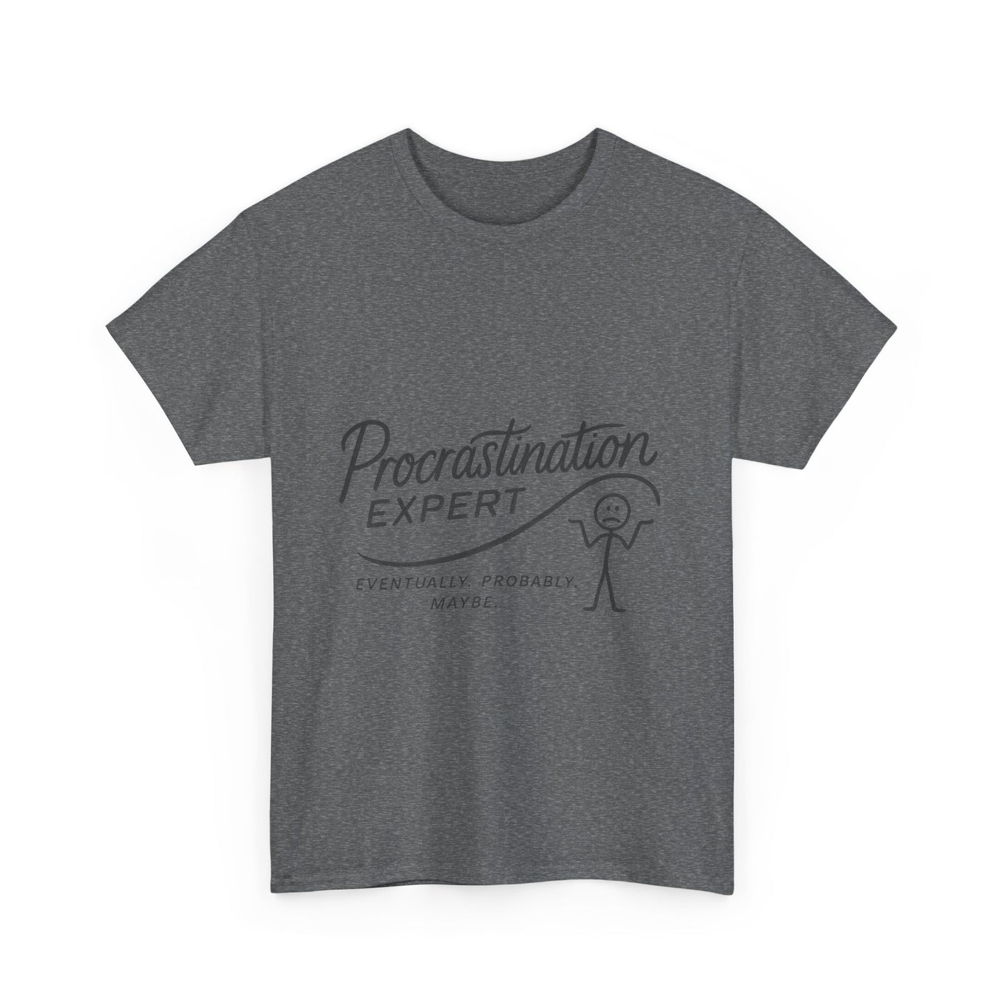 Procrastination Expert Women's Heavy Cotton Tee, Funny T-Shirt, Gift for Students, Casual Wear, Comfy Everyday Tee, Humor Shirt
