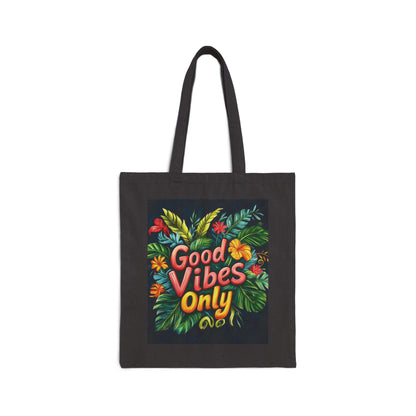 Good Vibes Only Tote Bag | Eco-Friendly Cotton Bag, Beach Bag, Shopper, Gift for Friends, Positive Energy Bag