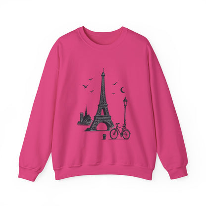Vintage Parisian Crewneck Sweatshirt, Eiffel Tower Sweater, Cozy Travel Gift, Unisex Fashion, Casual Paris Sweatshirt