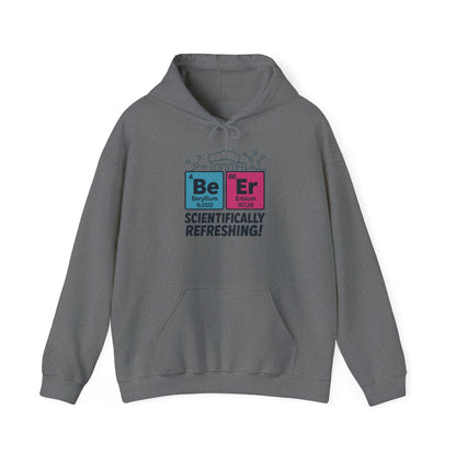 Scientifically Refreshing Beer Mens Hoodie, Gift for Beer Lovers, Science-Inspired Apparel, Perfect for Parties and Gatherings