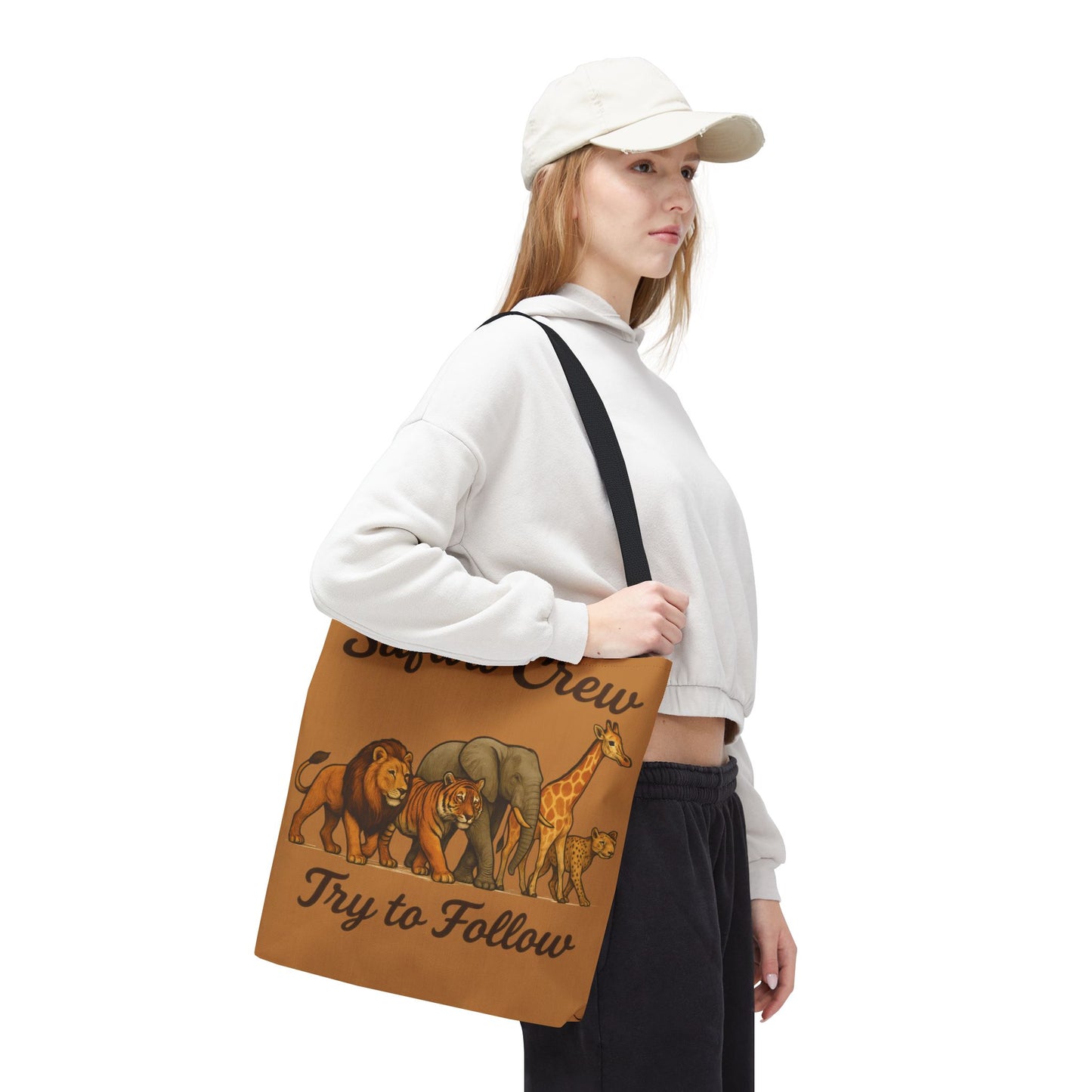 Safari Crew Tote Bag - Animal Print, Gift for Wildlife Lovers, Eco-Friendly, Stylish Grocery Bag, Adventure Enthusiast Essential