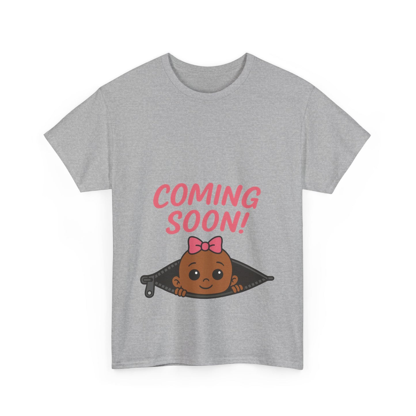 Coming Soon Maternity Tee, Cute Baby Girl Pregnancy Announcement Tee, Funny Expecting Mom Gift, Gender Reveal Tee, Baby Shower Top