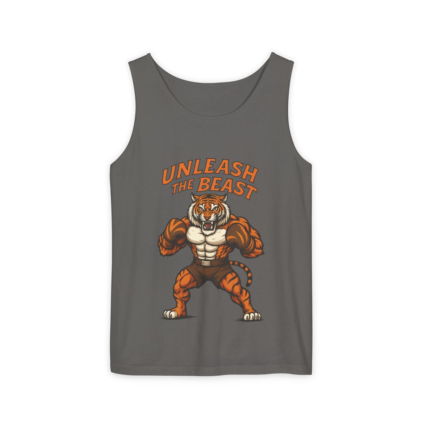 Unleash The Beast Tiger Gym Tank Top - Mens Workout Muscle Tank, Fitness Motivation Sleeveless Shirt, Bodybuilding Top, Strong Beast Gym Top
