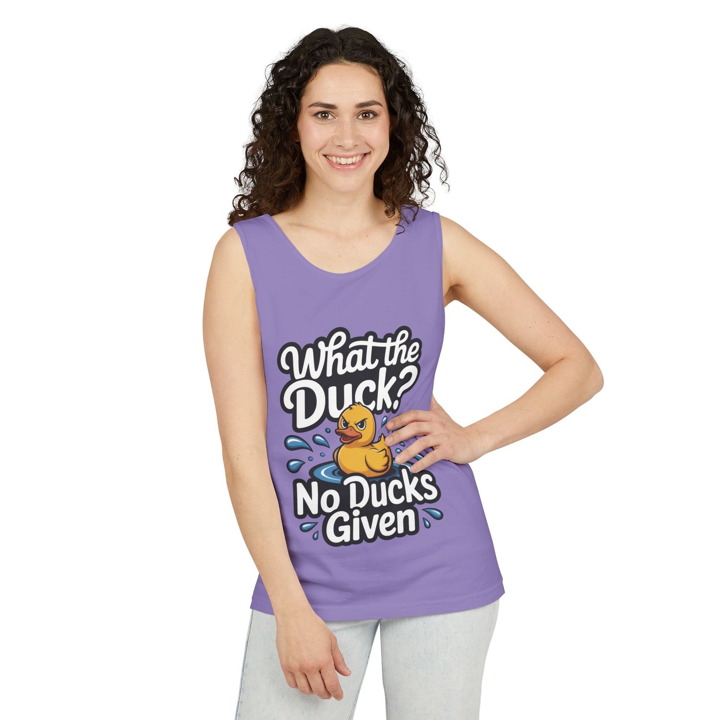 What The Duck Funny Womens Tank Top, No Ducks Given Tee, Sarcastic Duck Tee, Rubber Duck Graphic Tank, Humor Gift For Her,Beach Party Outfit