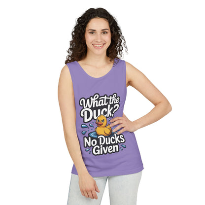 What The Duck Funny Womens Tank Top, No Ducks Given Tee, Sarcastic Duck Tee, Rubber Duck Graphic Tank, Humor Gift For Her,Beach Party Outfit