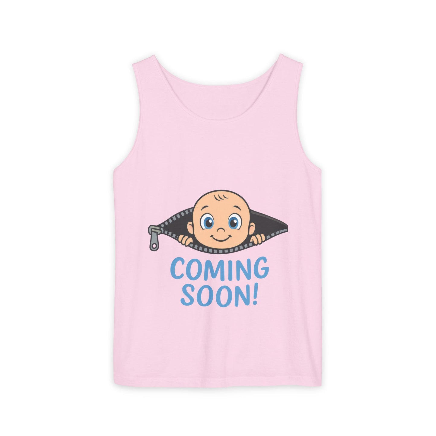 Coming Soon Maternity Tank Top, Cute Baby Boy Pregnancy Announcement Tee, Funny Expecting Mom Gift, Gender Reveal Tee, Baby Shower Top
