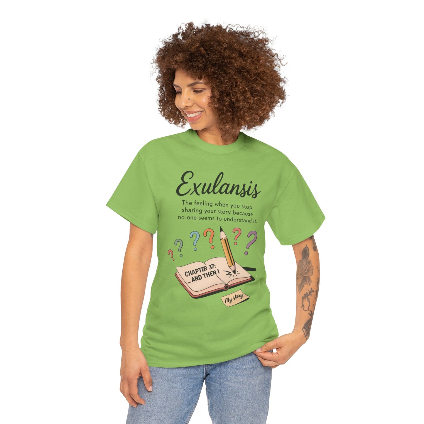 Exulansis Shirt, Emotional Aesthetic Word Tee, Deep Meaning Typography Graphic Tee, Women's Heavy Cotton Tee, deep meaning t shirt