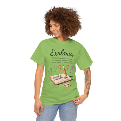 Exulansis Shirt, Emotional Aesthetic Word Tee, Deep Meaning Typography Graphic Tee, Women's Heavy Cotton Tee, deep meaning t shirt