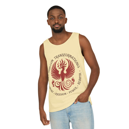Phoenix Fire Element Tank Top, Sigillum Transformationis Seal, Passion Power Rebirth Totem, Phoenix Symbol Unisex Tank, Spiritual Tee