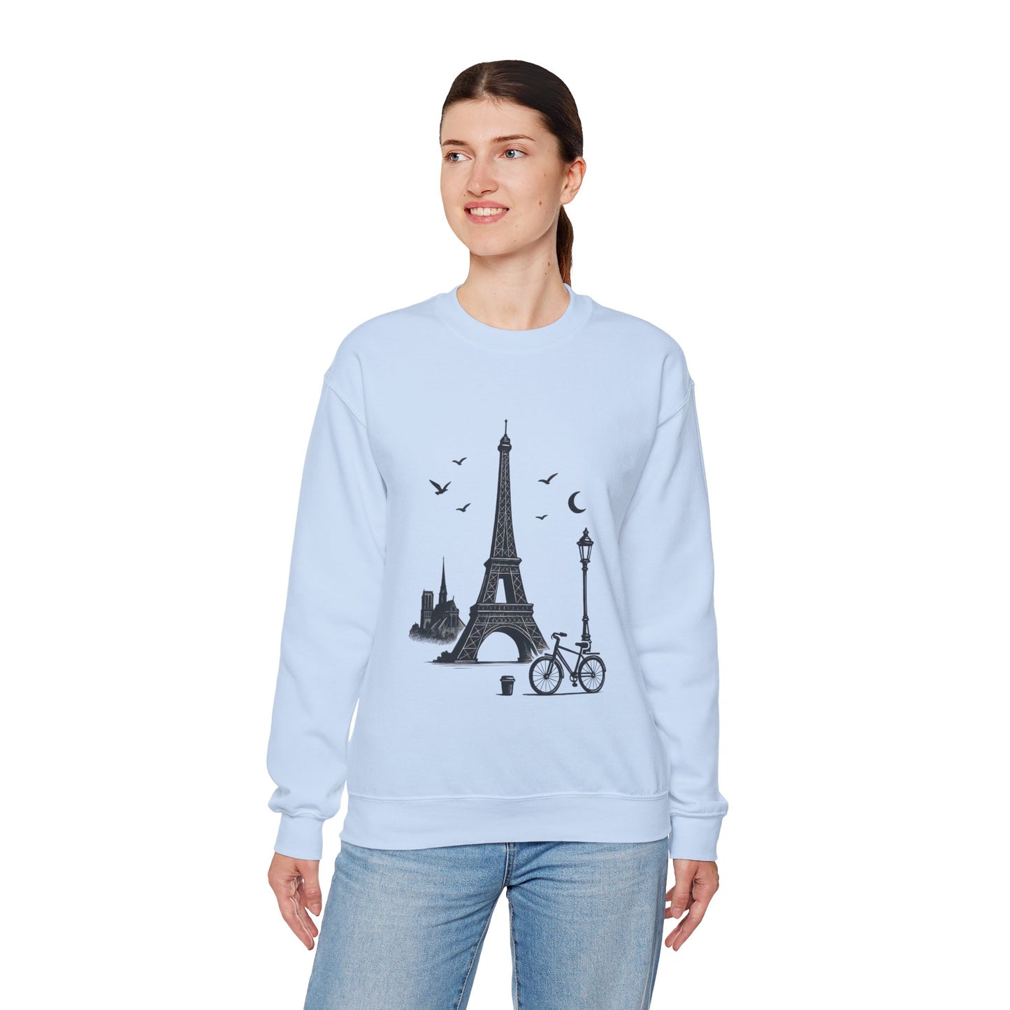 Vintage Parisian Crewneck Sweatshirt, Eiffel Tower Sweater, Cozy Travel Gift, Unisex Fashion, Casual Paris Sweatshirt