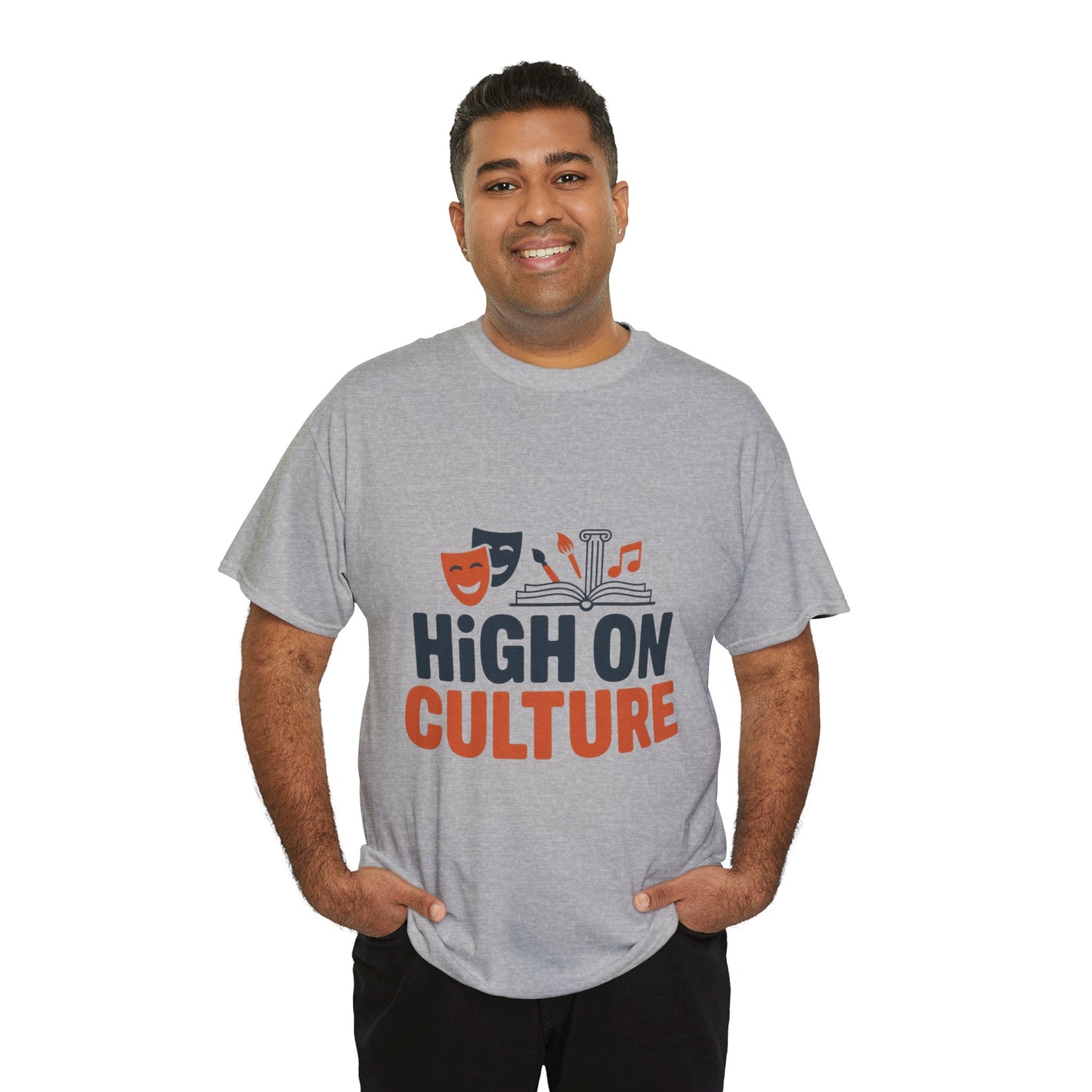 High on Culture Mens T-Shirt, Funny Cultural Graphic Tee, Art Humor