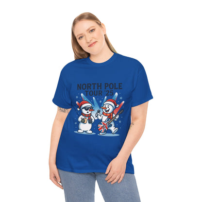 North Pole Tour 25 Women's Christmas T-Shirt, Funny Holiday Music Tee
