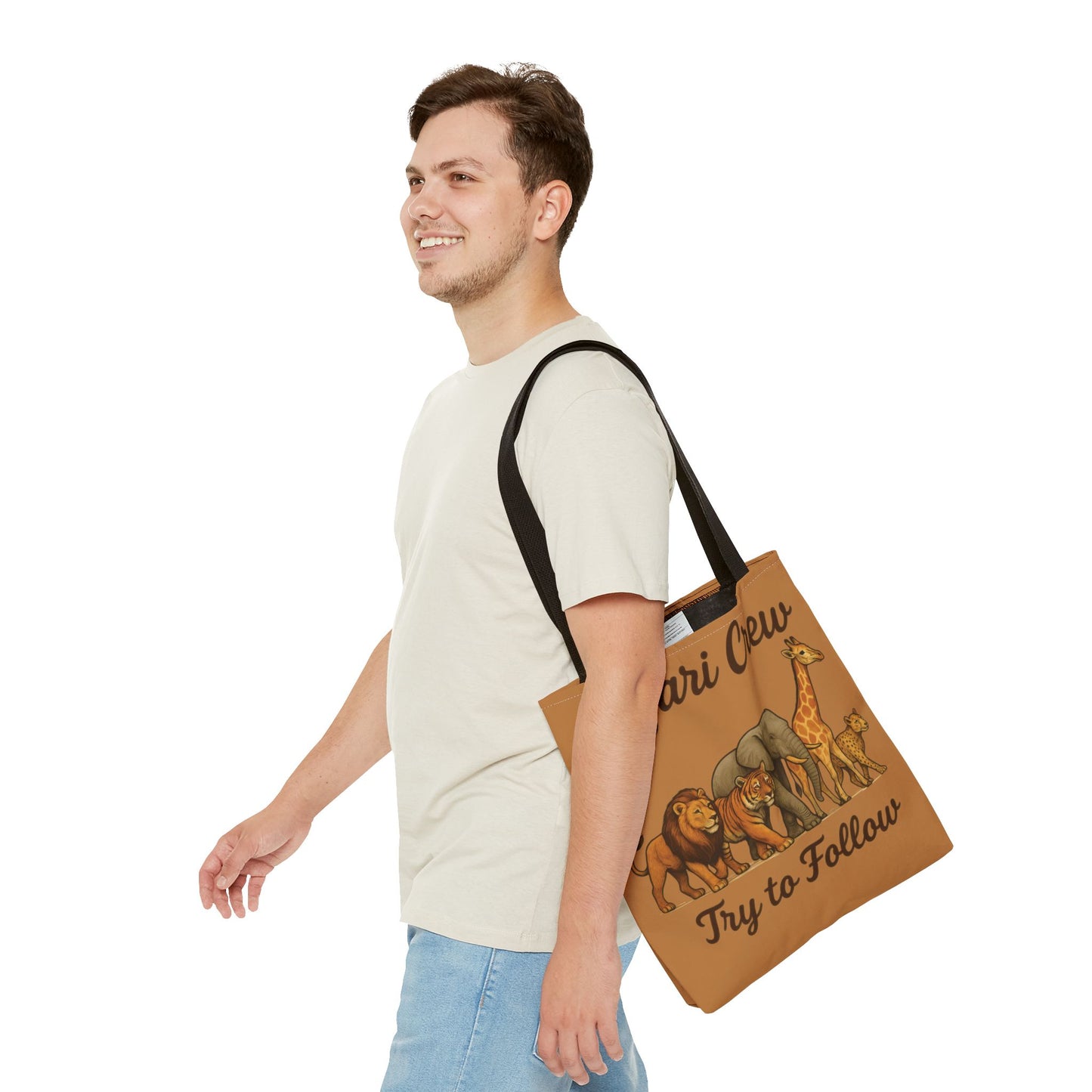 Safari Crew Tote Bag - Animal Print, Gift for Wildlife Lovers, Eco-Friendly, Stylish Grocery Bag, Adventure Enthusiast Essential