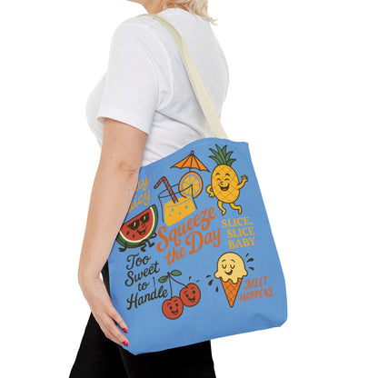 Juicy Summer Tote Bag, Fun Beach Carryall, Perfect for Grocery Shopping, Reusable Market Tote, Cute Gift for Fruit Lovers, Large Tote Bag
