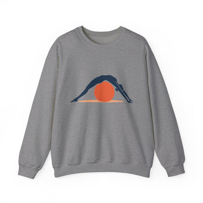 Womens Heavy Blend™ Crewneck Sweatshirt, Womens Pilates Sweatshirt, Yoga Fitness Graphic Pullover, Cute Workout Top