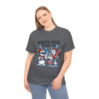 North Pole Tour 25 Women's Christmas T-Shirt, Funny Holiday Music Tee