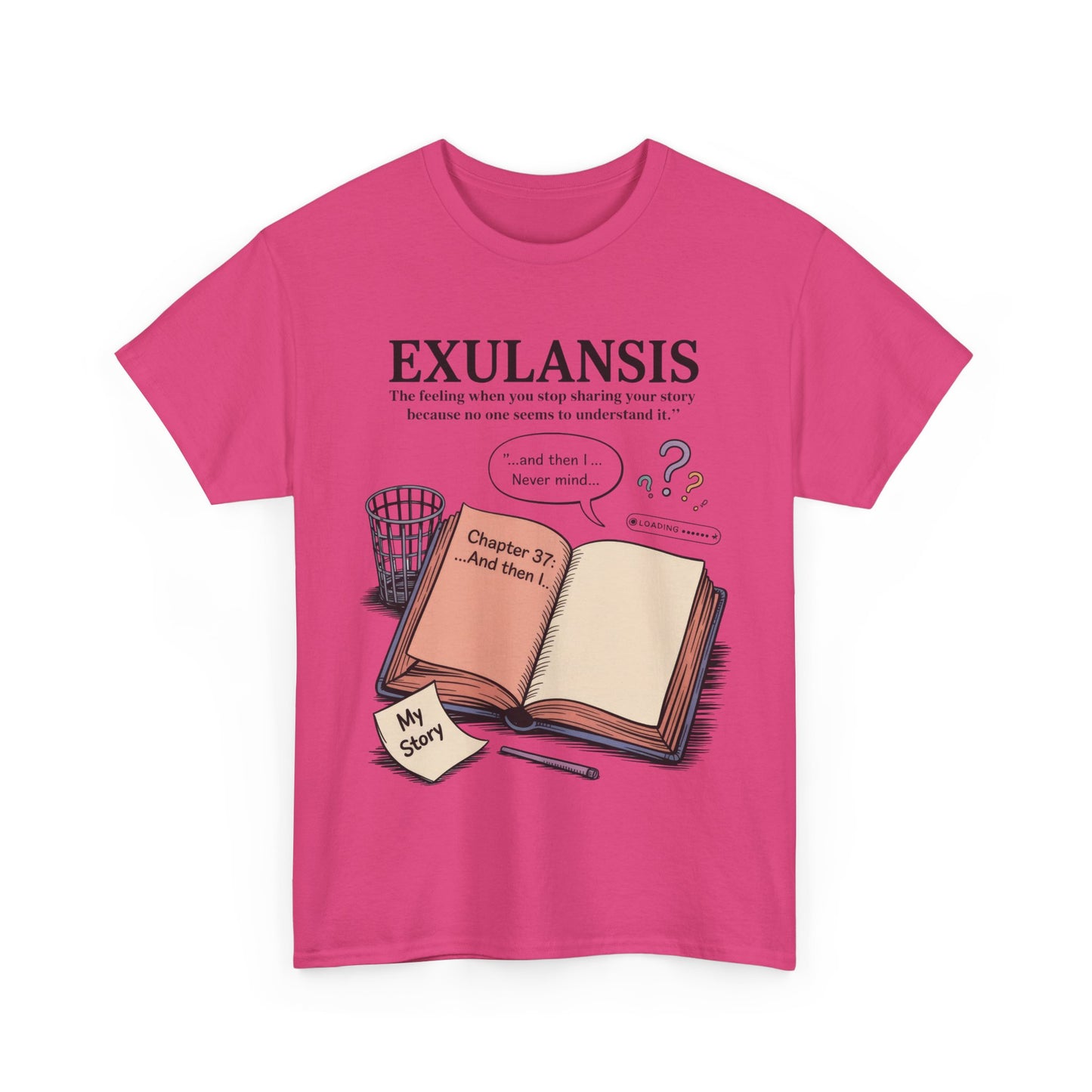 Exulansis Shirt, Emotional Aesthetic Word Tee, Deep Meaning Typography Graphic Tee, Women's Heavy Cotton Tee, deep meaning t shirt