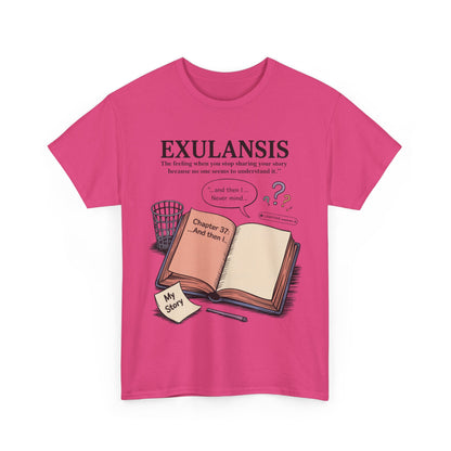 Exulansis Shirt, Emotional Aesthetic Word Tee, Deep Meaning Typography Graphic Tee, Women's Heavy Cotton Tee, deep meaning t shirt