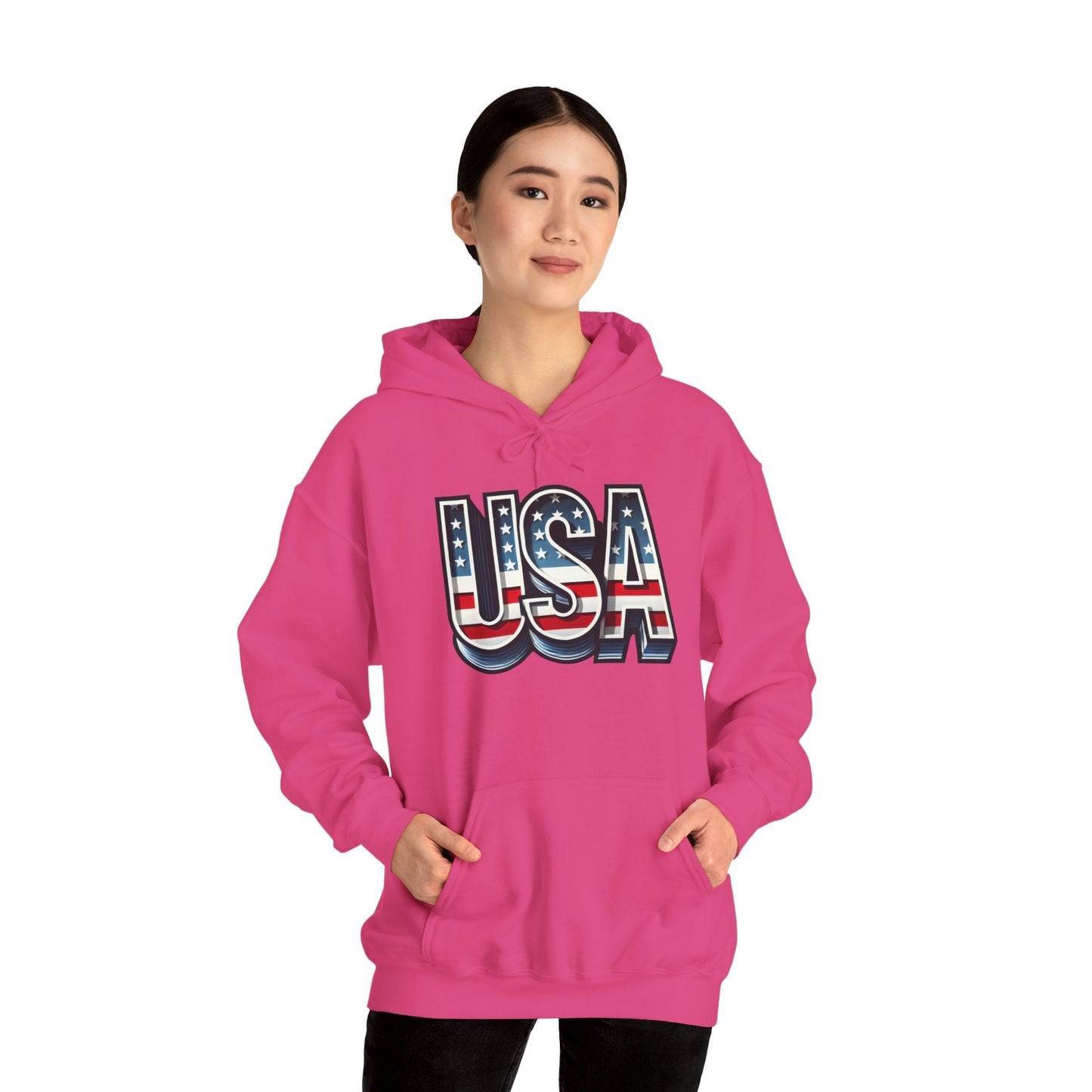 USA Flag Unisex Hoodie, Patriotic Sweatshirt, Independence Day Gift, American Pride Apparel, Casual Layering