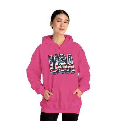 USA Flag Unisex Hoodie, Patriotic Sweatshirt, Independence Day Gift, American Pride Apparel, Casual Layering