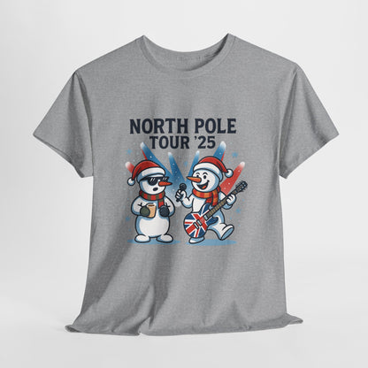 North Pole Tour 25 Women's Christmas T-Shirt, Funny Holiday Music Tee