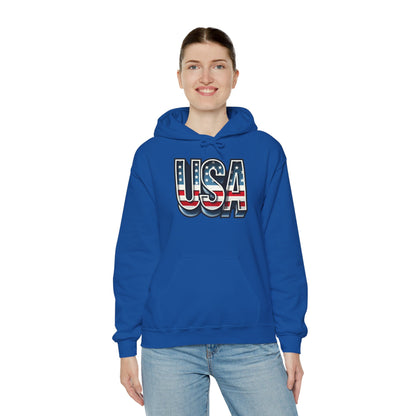 USA Flag Unisex Hoodie, Patriotic Sweatshirt, Independence Day Gift, American Pride Apparel, Casual Layering