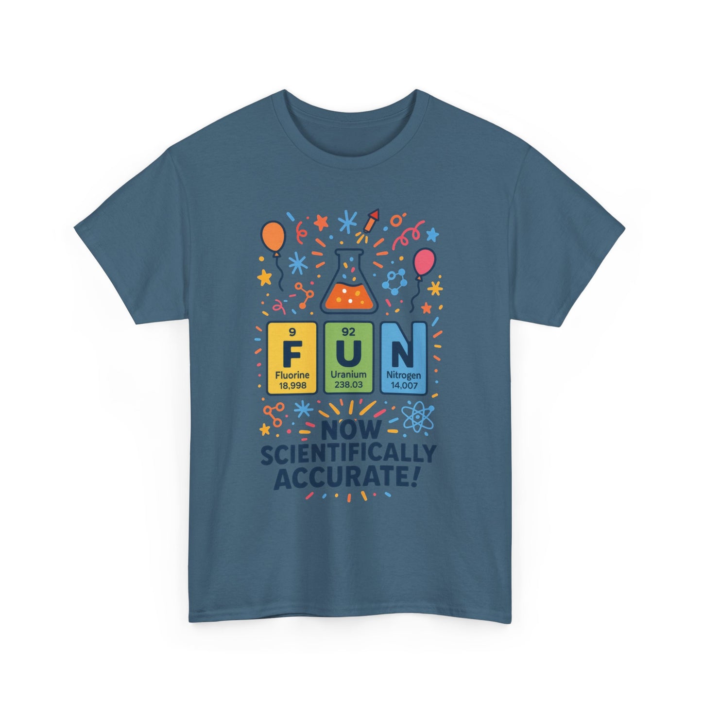 Fun Science Unisex Heavy Cotton Tee, Perfect for STEM Lovers, Gift for Science Teachers, FUN Periodic Table Tee,Nerdy Unisex Shirt