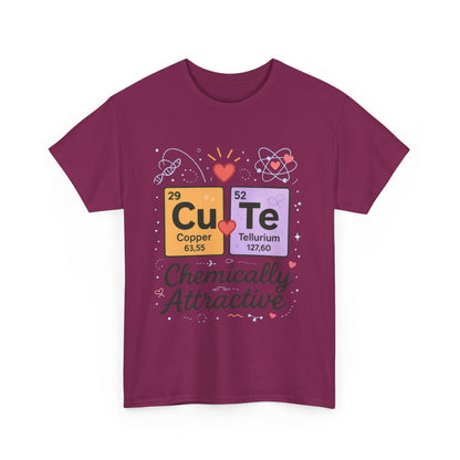 Cute Science T-Shirt for Women, Chemically Attractive Periodic Table Tee, Funny Nerdy Gift for Her, Chemistry Lover Gift, Science Apparel
