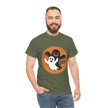 Halloween Ghost Men's T-Shirt, Cute Spooky BOO Tee, Men's Funny Scary Shirt for Men