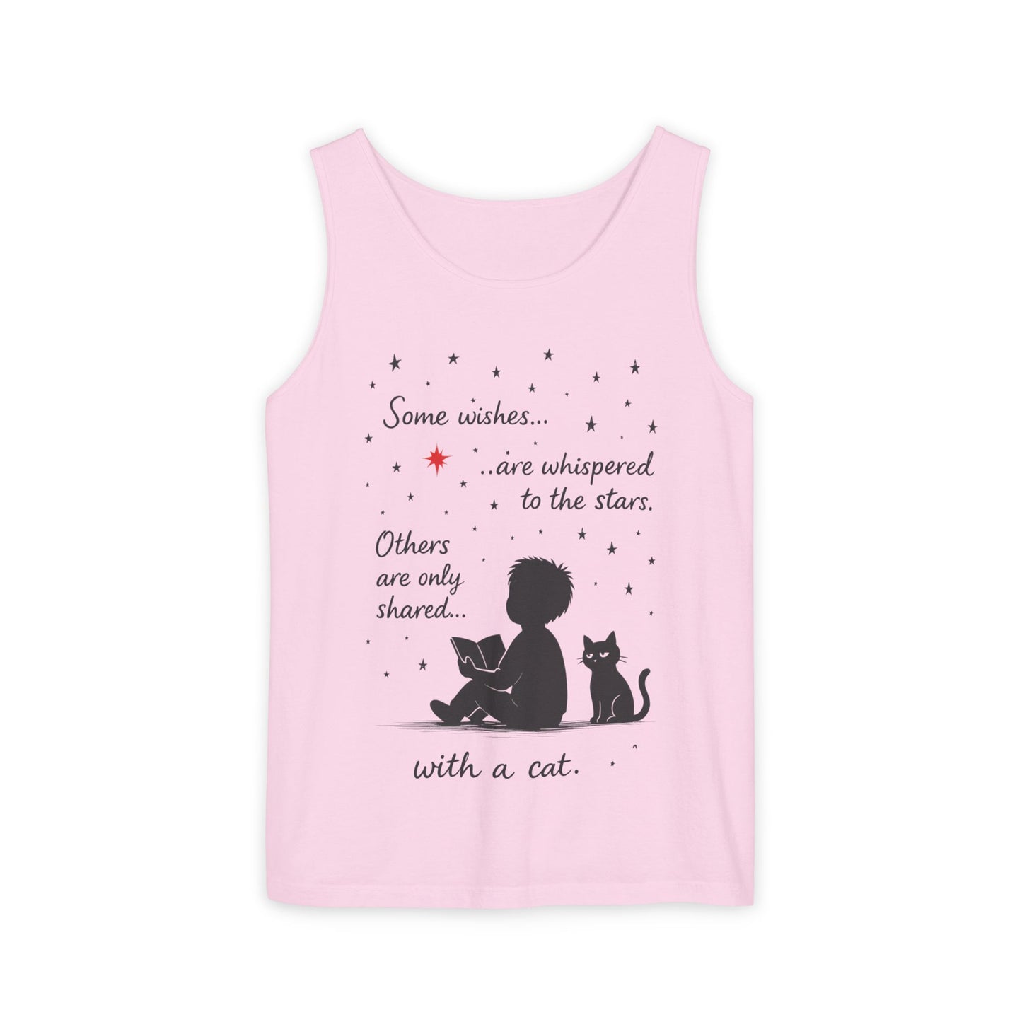 Whimsical Cat Lover's Tank Top, Inspirational Quote Top, Womens Garment-Dyed Summer Shirt, Gifts for Cat Moms, Casual Wear, Pet [...]