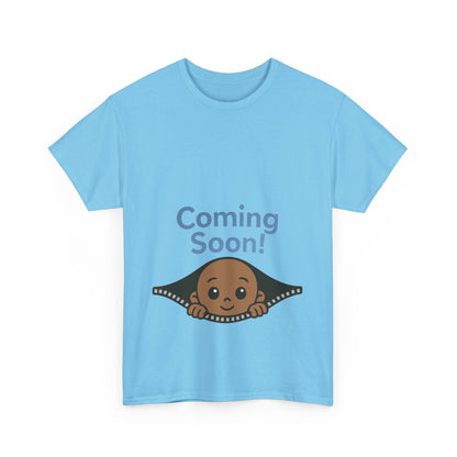 Coming Soon Maternity  Tee, Cute Baby Boy Pregnancy Announcement Tee, Funny Expecting Mom Gift, Gender Reveal Tee, Baby Shower Top