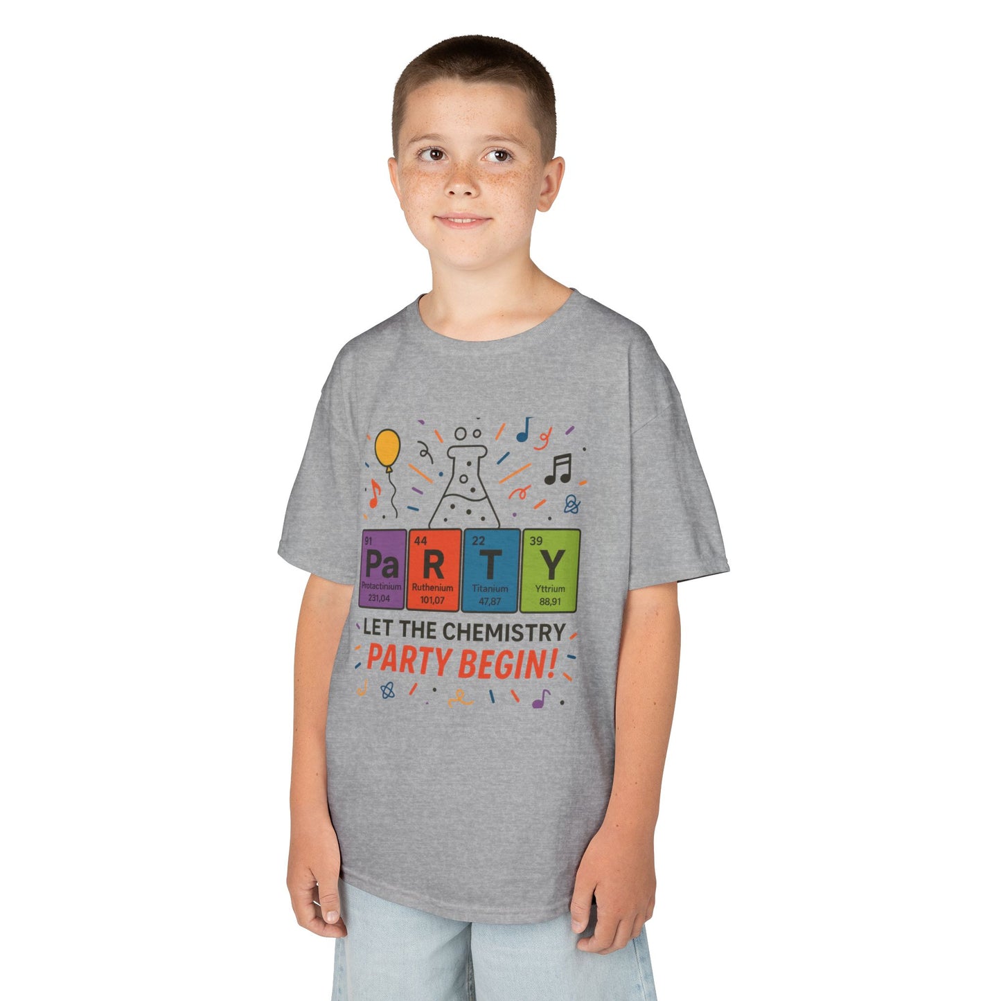 Kids' Chemistry Party T-Shirt, Periodic Table Tee, Funny Science Shirt for Boys & Girls, Science Tee, Unique Educational Apparel