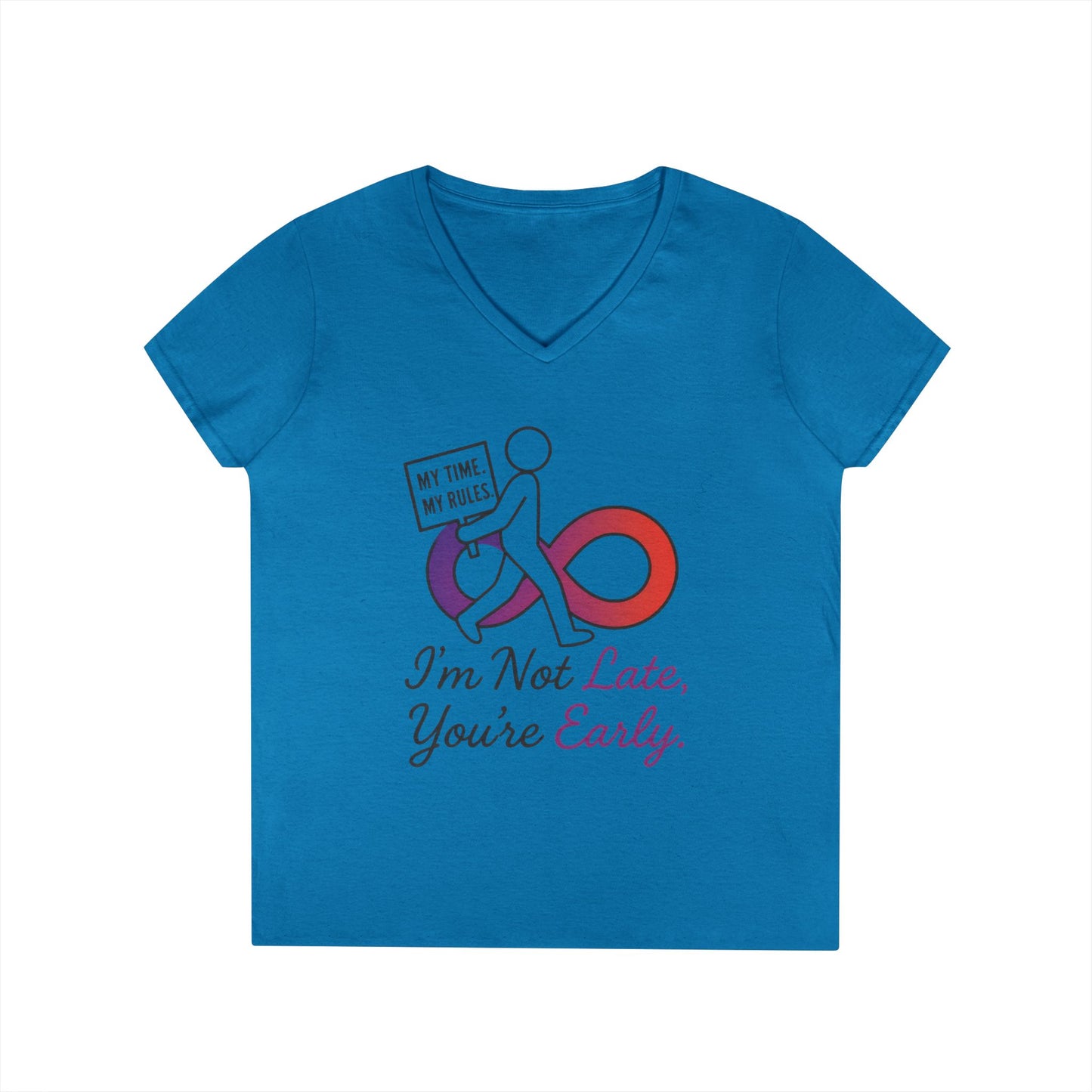 My Time My Rules Women's  V-Neck T-Shirt, Funny T-Shirt, Casual Wear, women empowerment tee, confident woman shirt, self love t shirt
