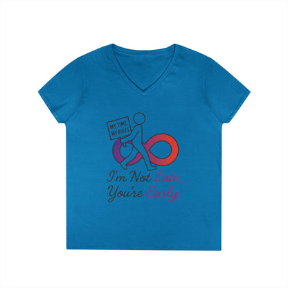 My Time My Rules Women's  V-Neck T-Shirt, Funny T-Shirt, Casual Wear, women empowerment tee, confident woman shirt, self love t shirt