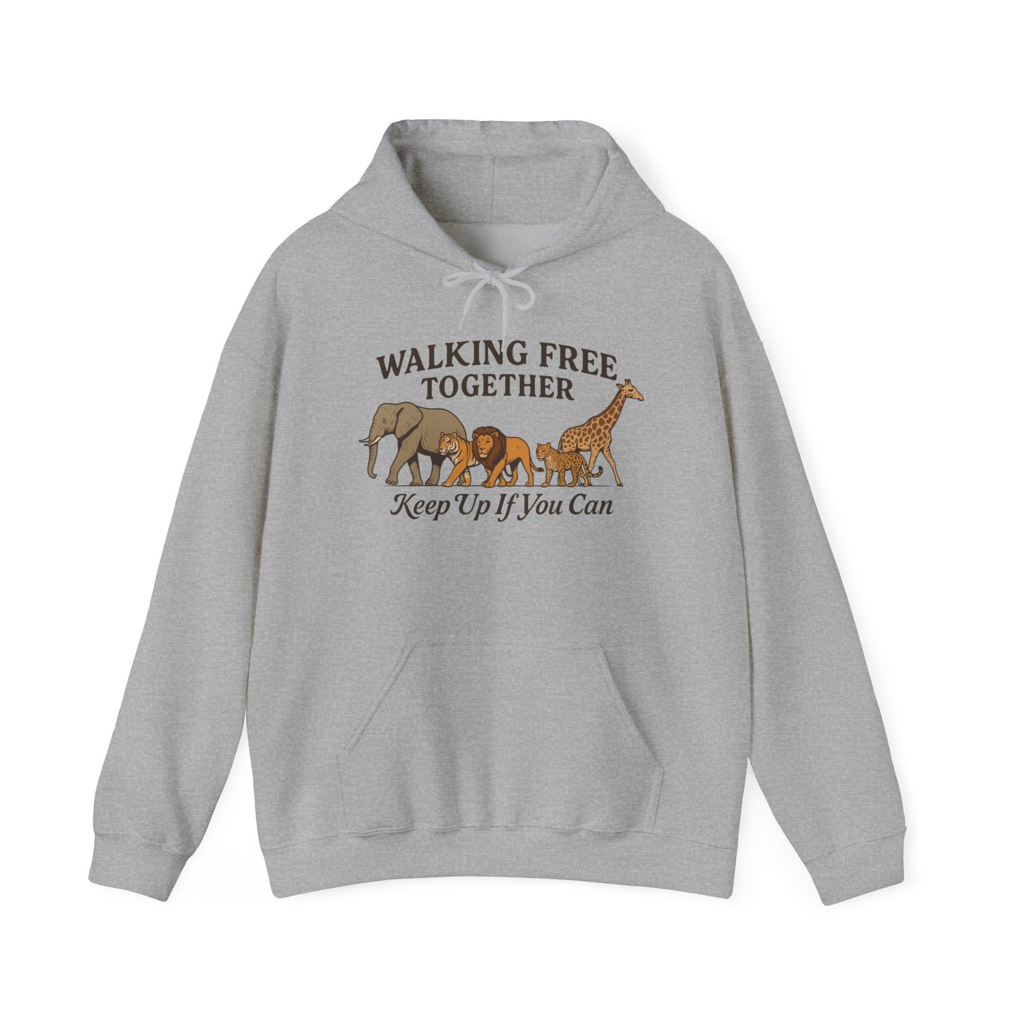 Spirit of the Wild Lion Mens Hoodie - Vacation Mode Funny Jungle King Graphic Pullover for Men, Wildlife Lovers Gift, Cozy Nature Hoodie