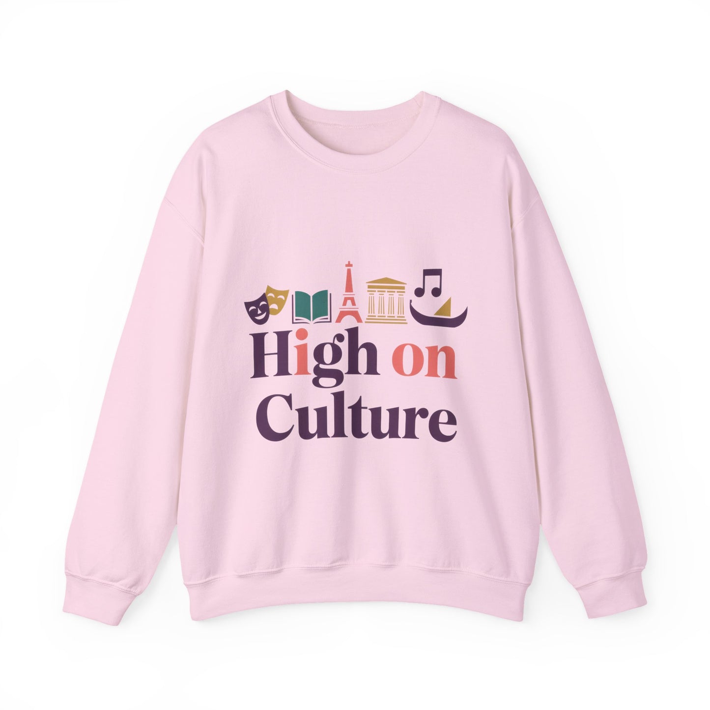 Womens Heavy Blend™ Crewneck Sweatshirt, High on Culture Womens Sweatshirt, Stylish Cultural Graphic Top