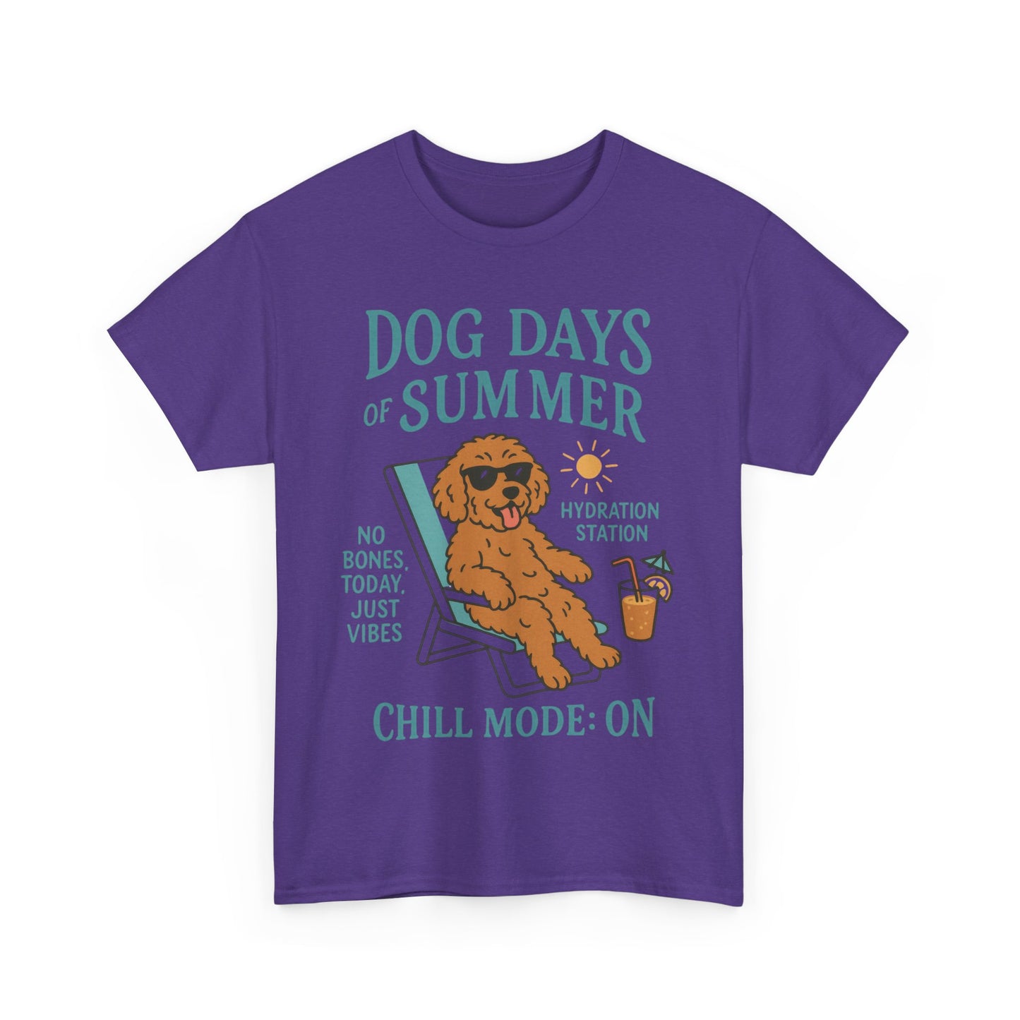 Dog Days of Summer Shirt, Funny Cute Dog Graphic Womens T-Shirt, Chill Mode ON Tee, Summer Puppy Vibes Gift, Dog Lover Gift
