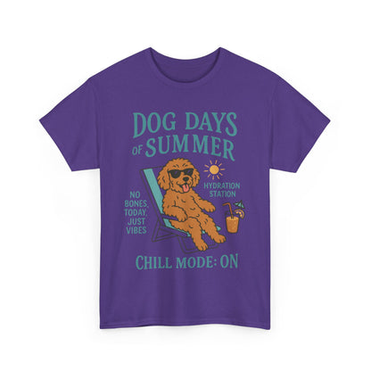 Dog Days of Summer Shirt, Funny Cute Dog Graphic Womens T-Shirt, Chill Mode ON Tee, Summer Puppy Vibes Gift, Dog Lover Gift