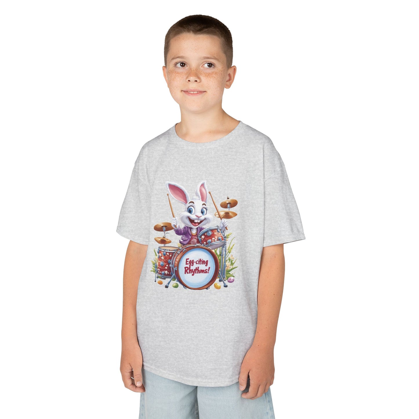Easter Bunny Drummers Tee | Kids Cotton T-Shirt, Fun Easter Gift, Spring Celebration Shirt, Playful Kids Apparel, Drum Shirt