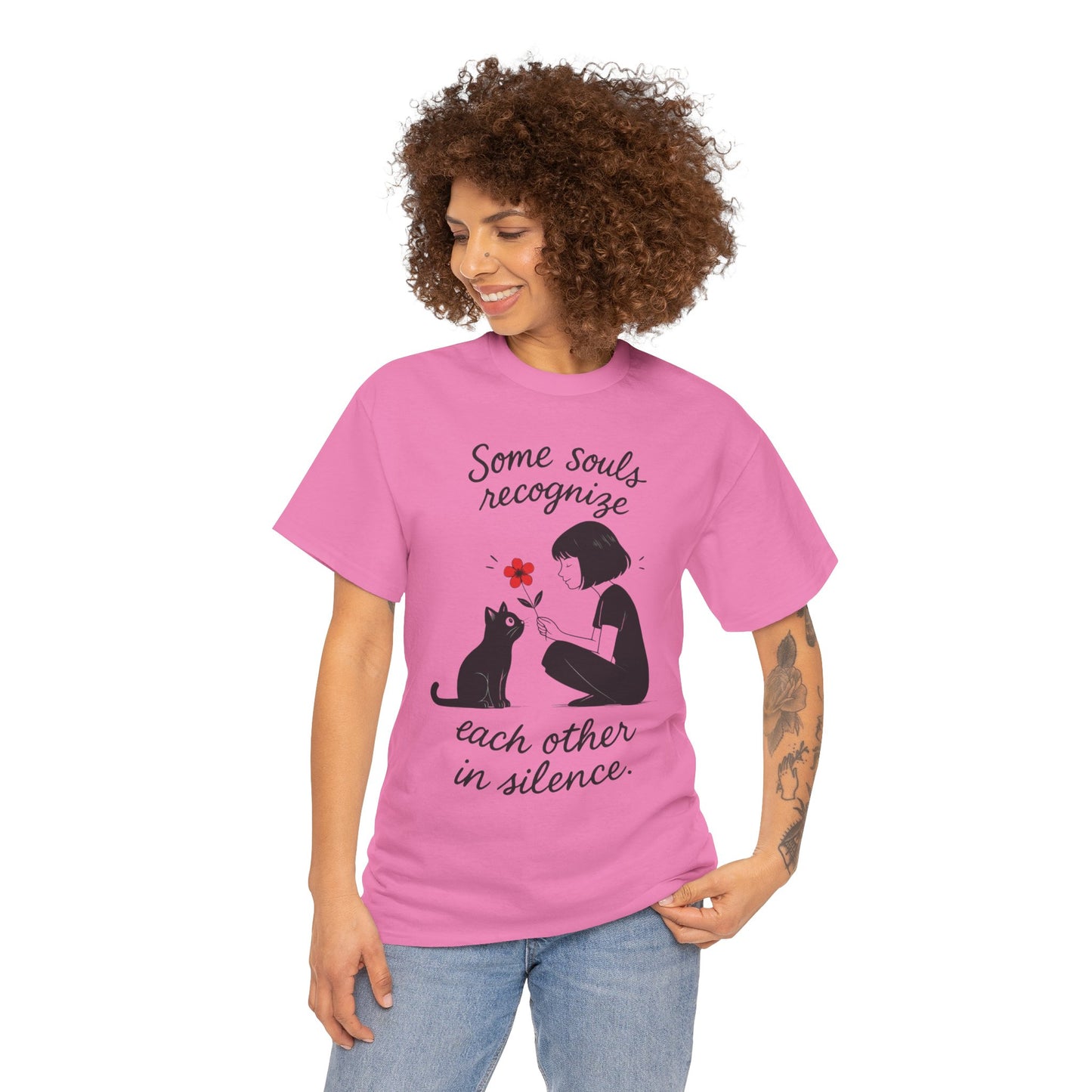 Cat Lover's Heavy Cotton Tee, Cute Cat Shirt, Pet Owner Gift, Animal Lover Apparel, Birthday Gift for Her, Women's Cotton T-Shirt, Cat Lover